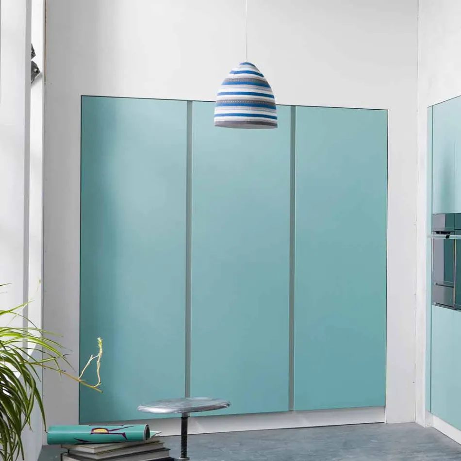 Luminária pendente de neblina e lã In.es.artdesign Flower Stripe Viadurini