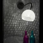 Luminária de parede de resina e algodão In-es.artdesign Modern A1 texture Viadurini