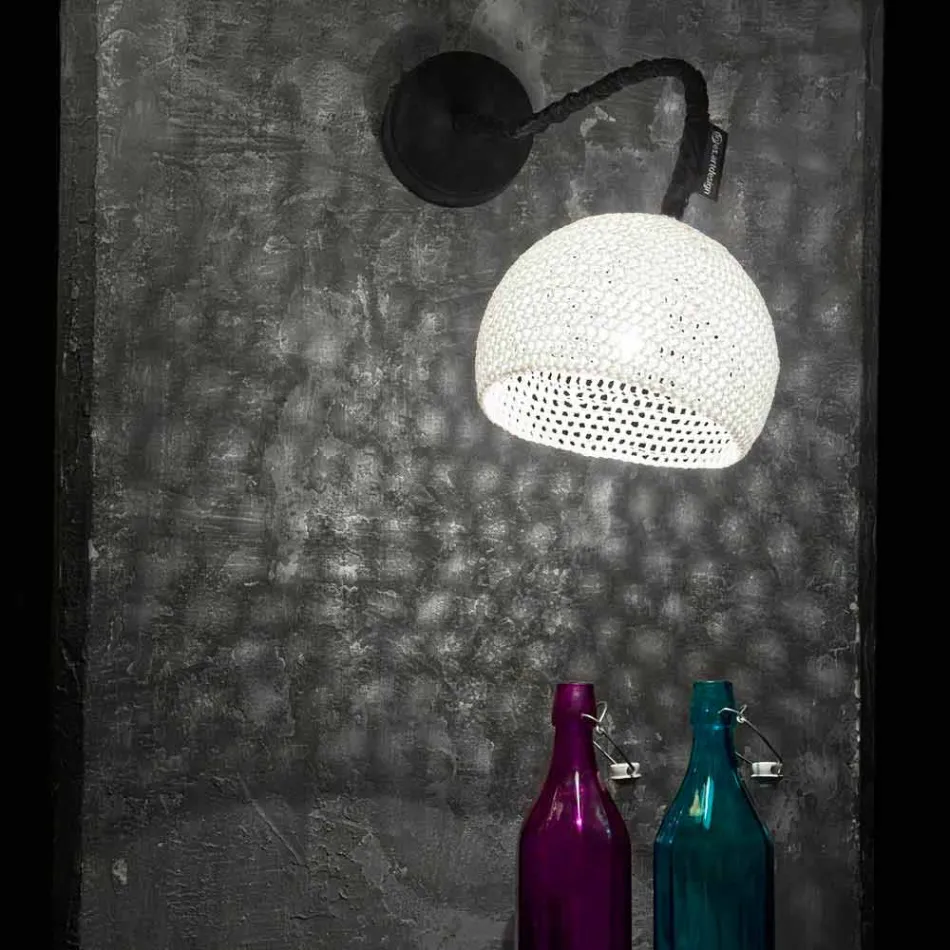 Luminária de parede de resina e algodão In-es.artdesign Modern A1 texture Viadurini