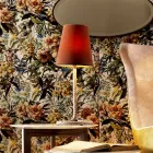 Tela de design de cobra Grilli e abajur de couro fabricado na Itália Viadurini