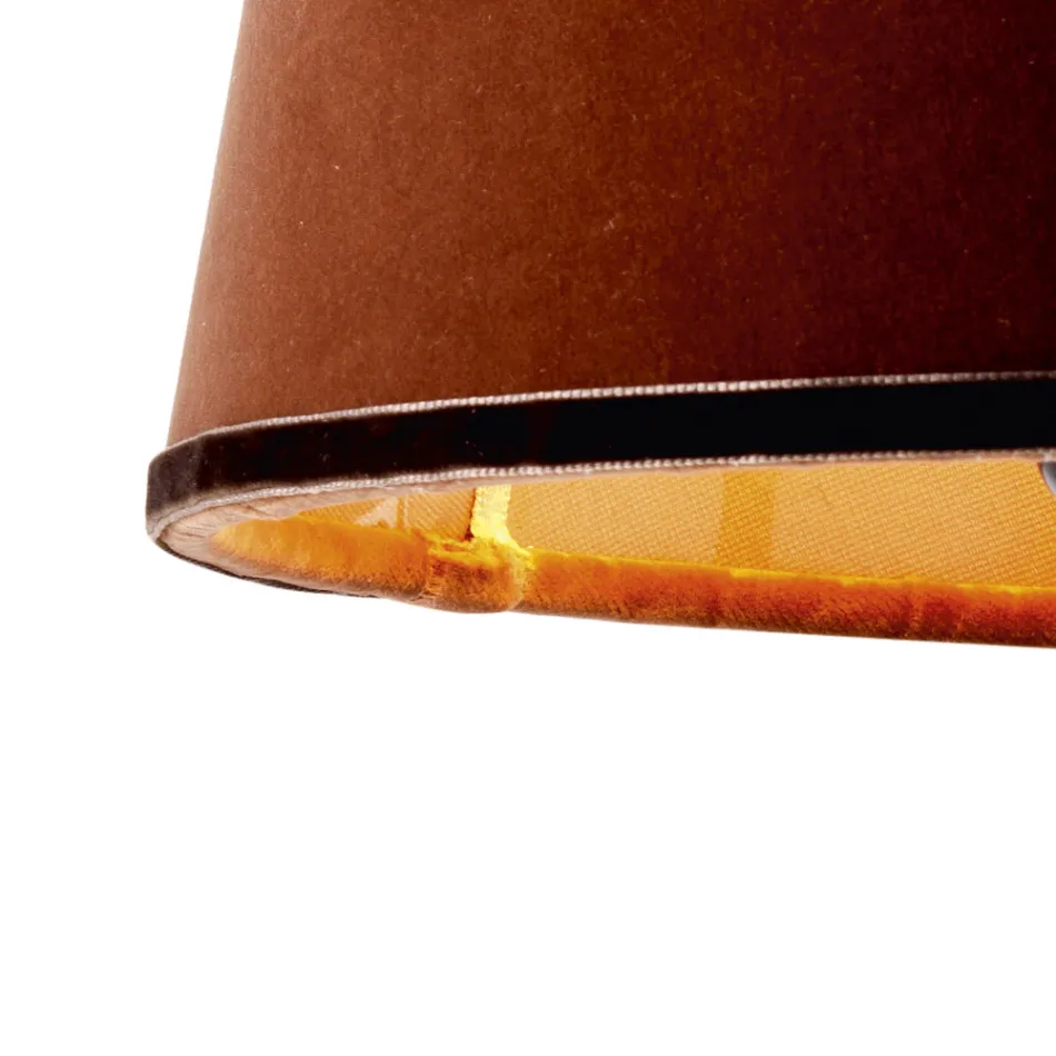 Tela de design de cobra Grilli e abajur de couro fabricado na Itália Viadurini