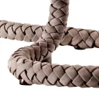 Tela de design de cobra Grilli e abajur de couro fabricado na Itália Viadurini