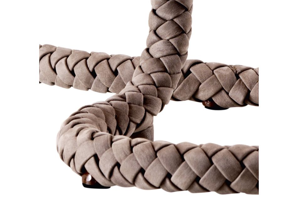 Tela de design de cobra Grilli e abajur de couro fabricado na Itália Viadurini