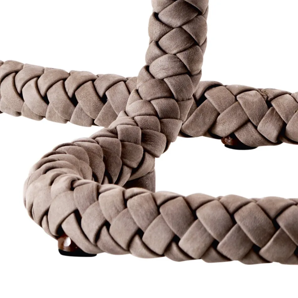 Tela de design de cobra Grilli e abajur de couro fabricado na Itália Viadurini