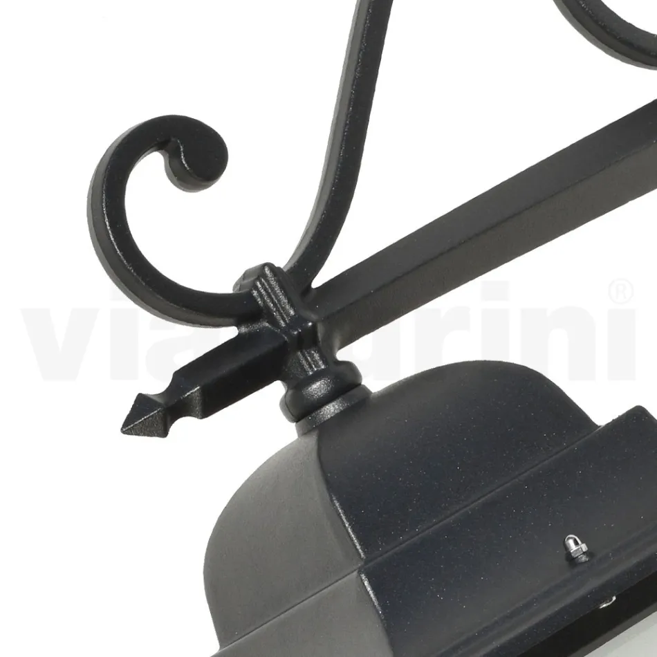 Candeeiro de vidro com estrutura em alumínio fundido fabricado na Itália - Scintilla Viadurini