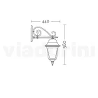 Candeeiro de vidro com estrutura em alumínio fundido fabricado em Itália - Scintilla Viadurini