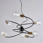 Luminária de vidro e metal fabricada na Itália para espaços sofisticados – Venere Viadurini