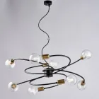 Luminária de vidro e metal fabricada na Itália para espaços sofisticados – Venere Viadurini