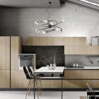 Luminária de vidro e metal fabricada na Itália para espaços sofisticados – Venere Viadurini