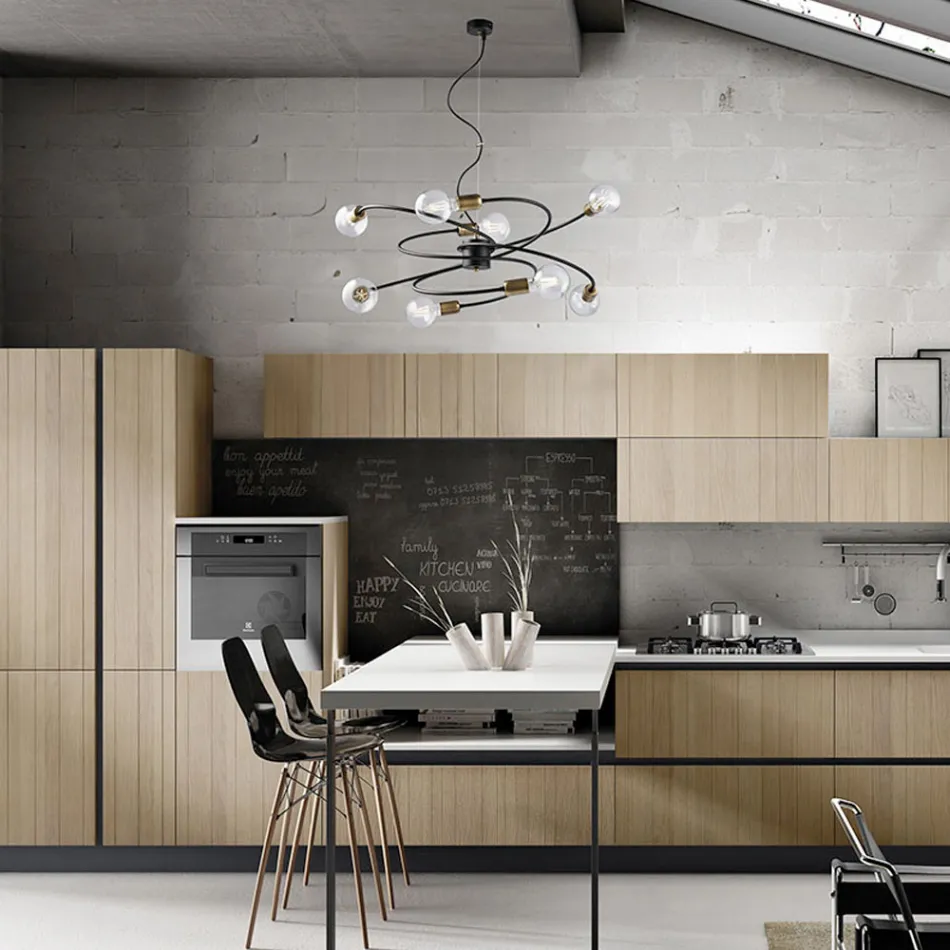 Luminária de vidro e metal fabricada na Itália para espaços sofisticados – Venere Viadurini