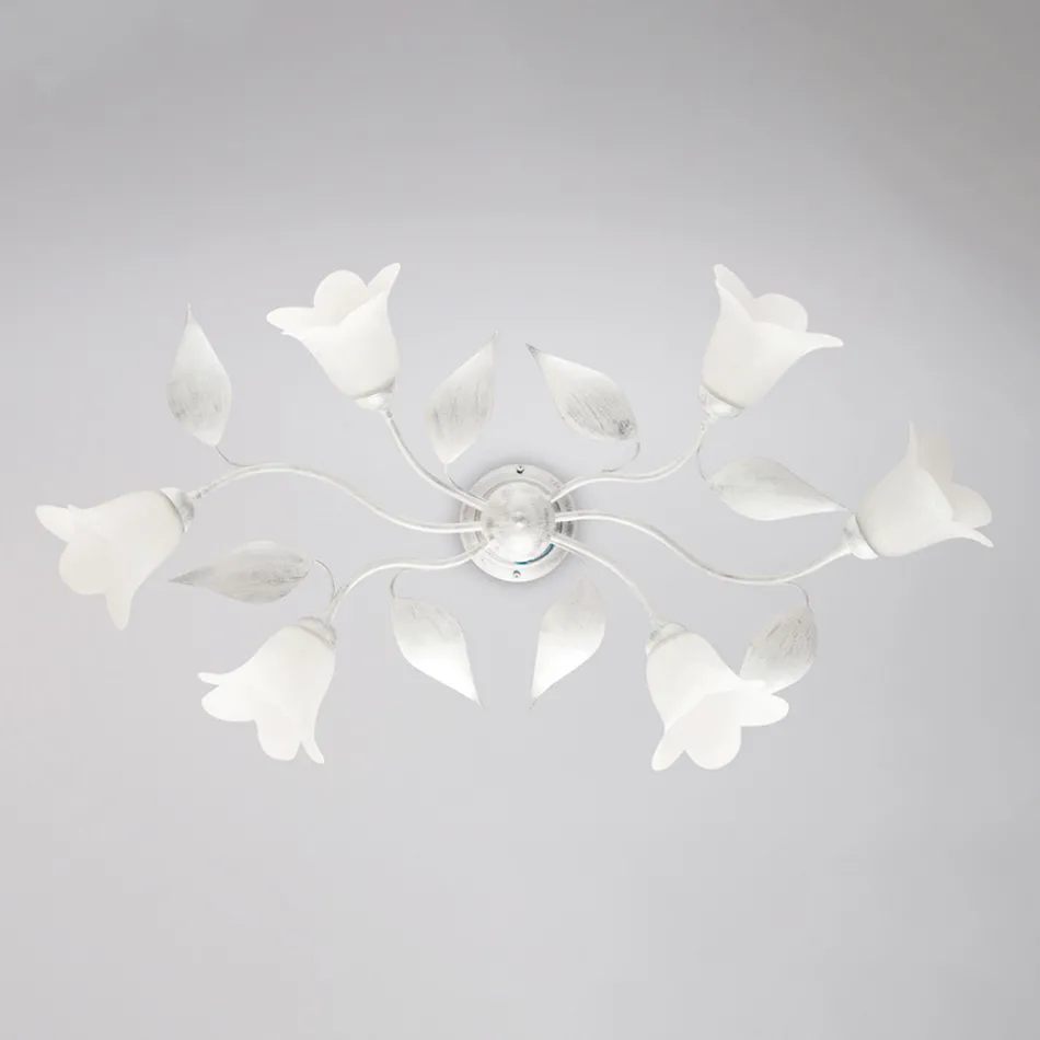 Fabricado na Itália, luminária de vidro e metal para ambientes elegantes – Sirio Viadurini