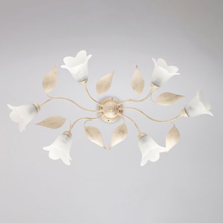 Fabricado na Itália, luminária de vidro e metal para ambientes elegantes – Sirio Viadurini