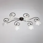 Fabricada na Itália, luminária de vidro e metal para interiores sofisticados – Cometa Viadurini