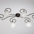 Fabricada na Itália, luminária de vidro e metal para interiores sofisticados – Cometa Viadurini