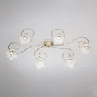 Fabricada na Itália, luminária de vidro e metal para interiores sofisticados – Cometa Viadurini