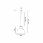 Lâmpada industrial em suspensão de ferro Loft Media Il Fanale Viadurini