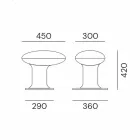 Lâmpada LED para jardim em design de ferro fundido cinza ou marrom - Bitta por Il Fanale Viadurini