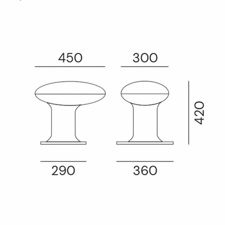 Lâmpada LED para jardim em design de ferro fundido cinza ou marrom - Bitta por Il Fanale Viadurini