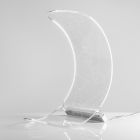 Abajur de mesa led em forma de lua de plástico decorado 2 tamanhos - Olluna Viadurini