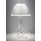 Candeeiro de mesa LED em Plexiglass Transparente Made in Italy - Odette Viadurini