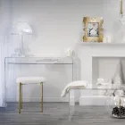 Candeeiro de mesa LED em Plexiglass Transparente Made in Italy - Odette Viadurini