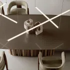 Luminária LED moderna em vidro canelado com design exclusivo, fabricada na Itália - Lys Viadurini