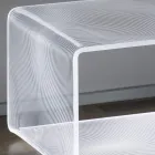 Mesa de centro de acrílico transparente com lâmpada led decoração laser - Robiola Viadurini
