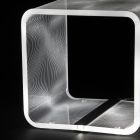 Mesa de centro de acrílico transparente com lâmpada led decoração laser - Robiola Viadurini