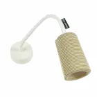 Lâmpada de parede moderna In-es.artdesign Paint A Stripe nebulite e lã Viadurini