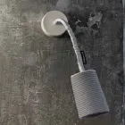 Lâmpada de parede moderna In-es.artdesign Paint A Stripe nebulite e lã Viadurini