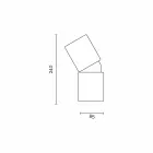 Candeeiro de mesa moderno feito de cerâmica e madeira de faia fabricado na Itália Ásia Viadurini