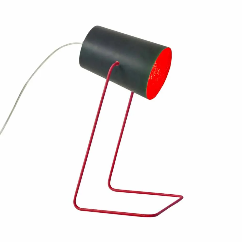 Candeeiro de mesa moderno In-es.artdesign Paint T efeito negro Viadurini