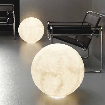 Candeeiro de mesa esférico moderno In-es.artdesign Floor Moon nebulite Viadurini