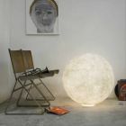 Candeeiro de mesa esférico moderno In-es.artdesign Floor Moon nebulite Viadurini