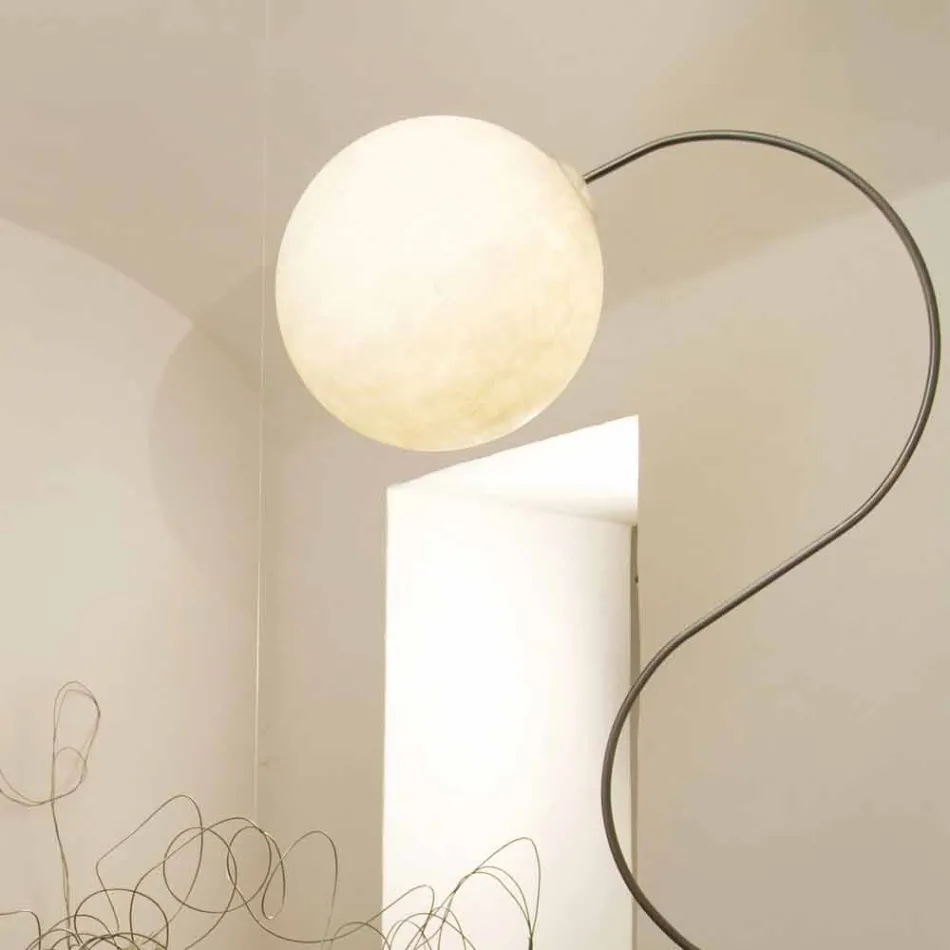 Candeeiro de pé branco moderno nebulite In-es.artdesign Luna H210cm Viadurini