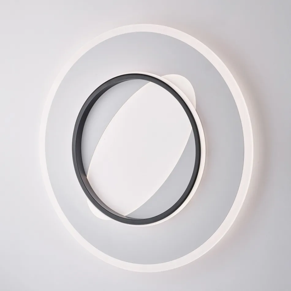 Luminária moderna de vidro e metal, fabricada na Itália, ideal para qualquer ambiente - Pavo Viadurini