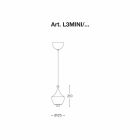 Lâmpada de suspensão moderna em cerâmica Made in Italy - Lustrini L3 Aldo Bernardi Viadurini