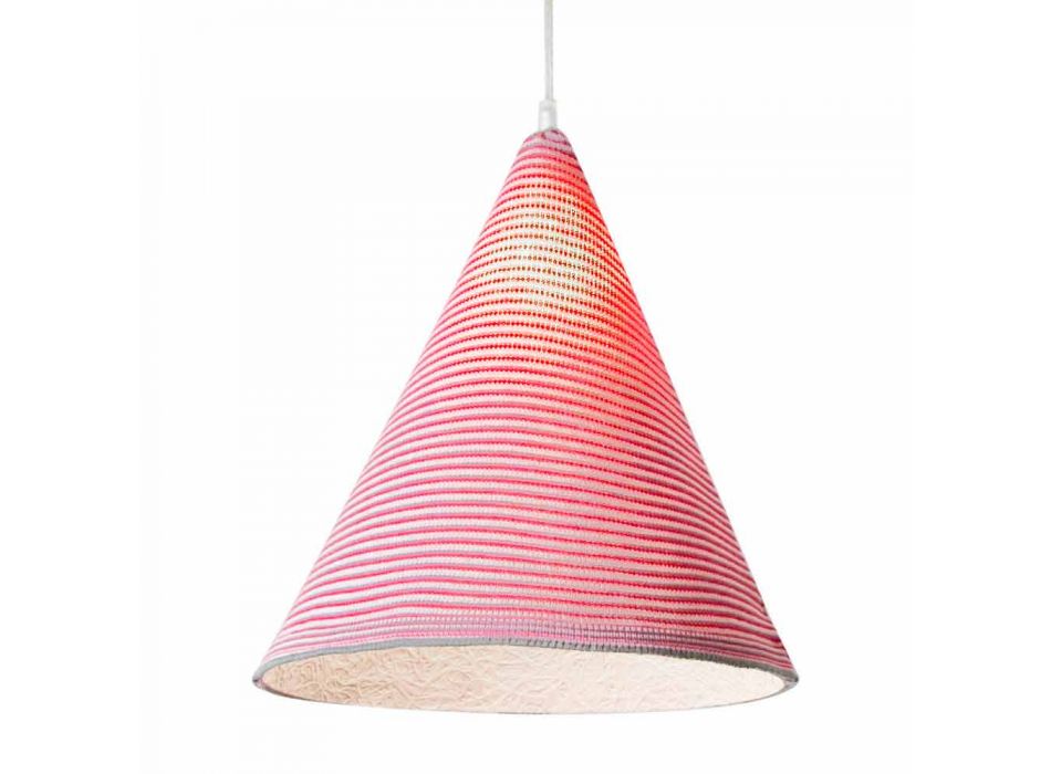 Lâmpada suspensa moderna In-es.artdesign Jazz Stripe em lã colorida Viadurini