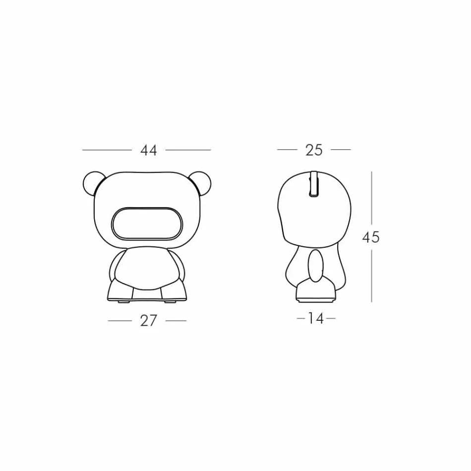 Slide Urso de mesa colorido puro feito na Itália Viadurini