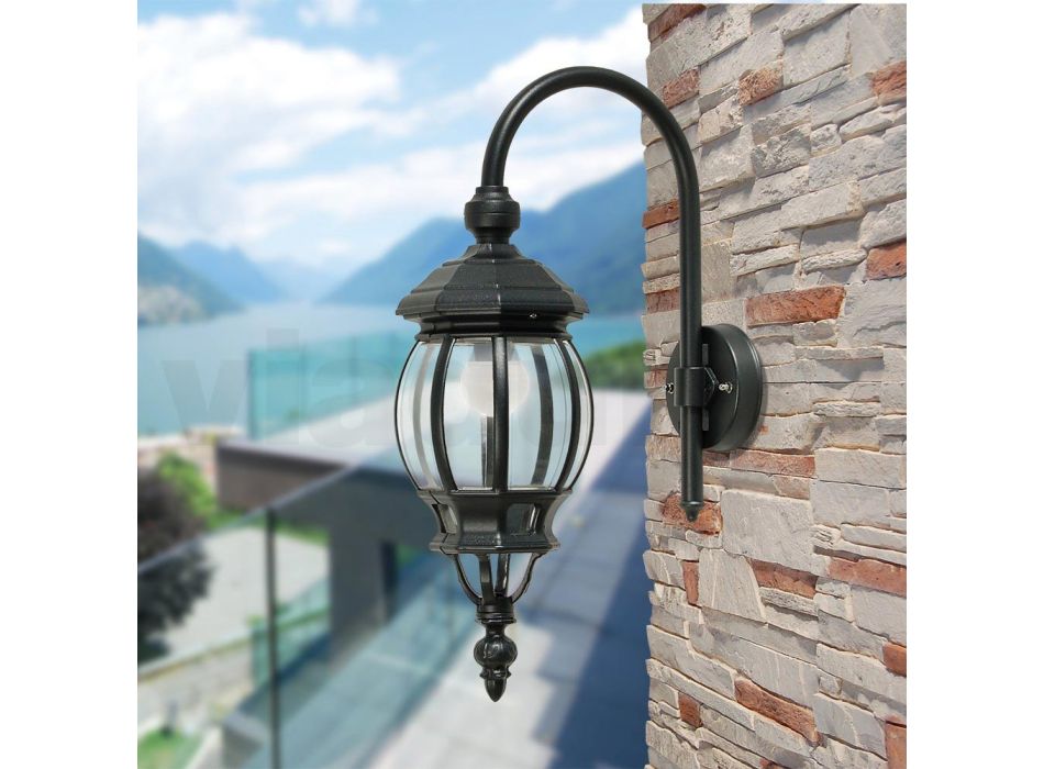 Luminária de parede externa estilo vintage em alumínio fabricada na Itália - Empire Viadurini
