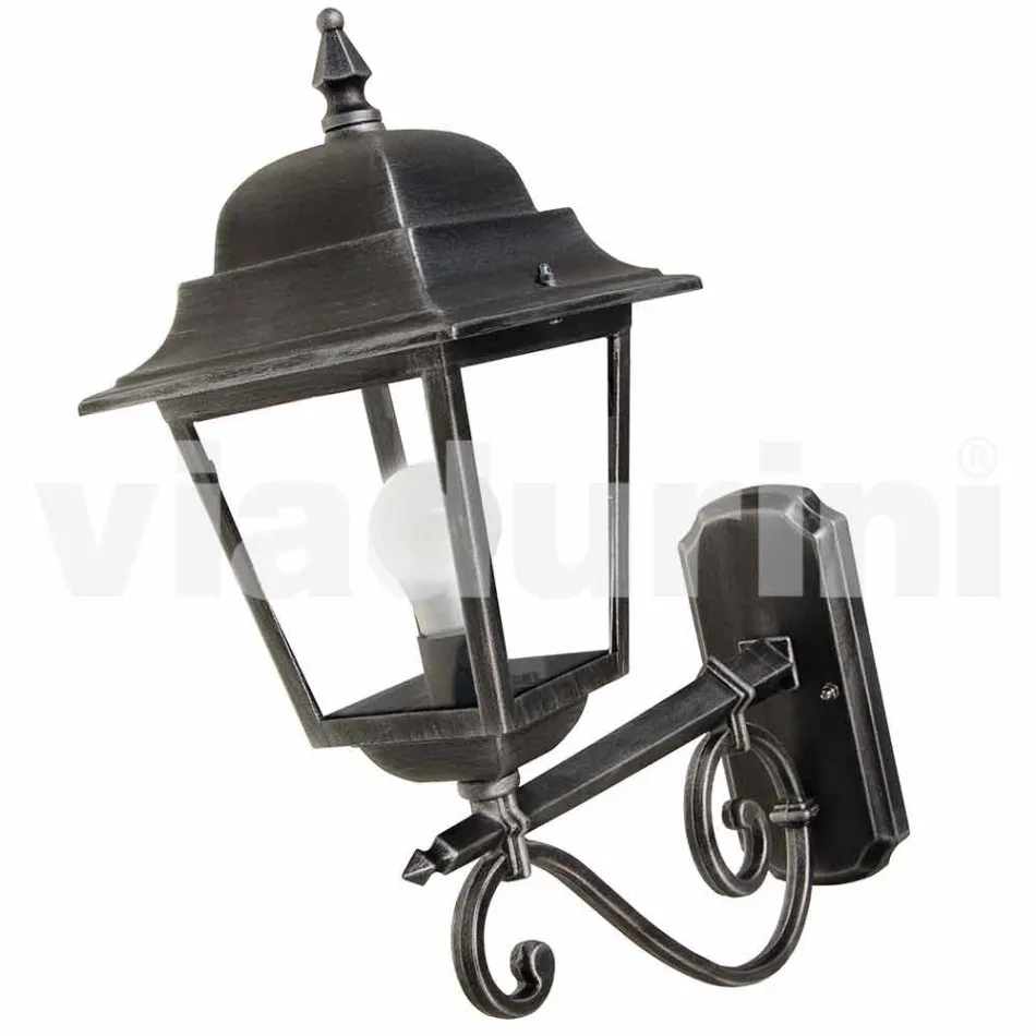 Candeeiro de parede para exterior em alumínio fabricado em Itália, Aquilina Viadurini