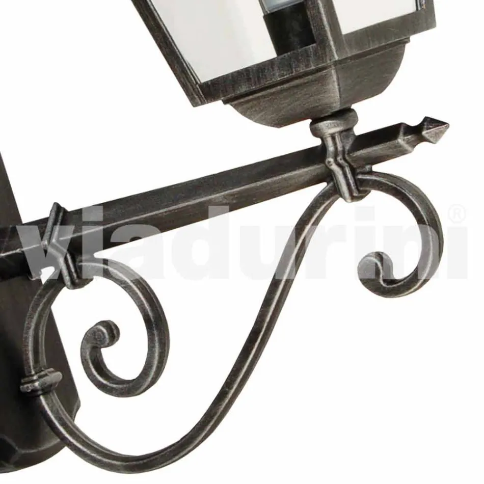 Candeeiro de parede para exterior em alumínio fabricado em Itália, Aquilina Viadurini