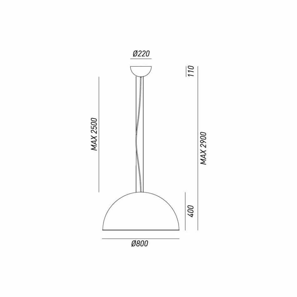 Candeeiro suspenso rústico Ø80 cm Galileo Il Fanale Viadurini