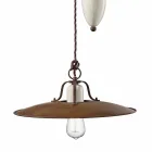 artesanato e para baixo da lâmpada de cerâmica e metal Kristen Ferroluce Viadurini