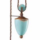 país da trava do metal da lâmpada e ofício da cerâmica de Evelyn Viadurini