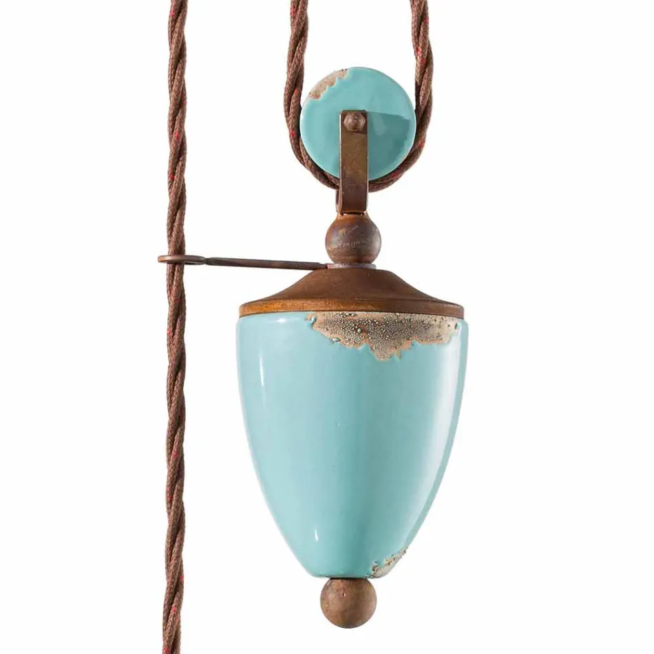 país da trava do metal da lâmpada e ofício da cerâmica de Evelyn Viadurini