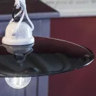 Lâmpada suspensa para cima e para baixo em cerâmica branca e metal preto - power Viadurini