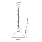 Lâmpada de Suspensão Artesanal e Industrial de Cerâmica e Ferro - Industrial Viadurini