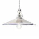 Luminária Suspensa em Cerâmica Pintada à Mão e Ferro 3 Tamanhos - Asti Viadurini