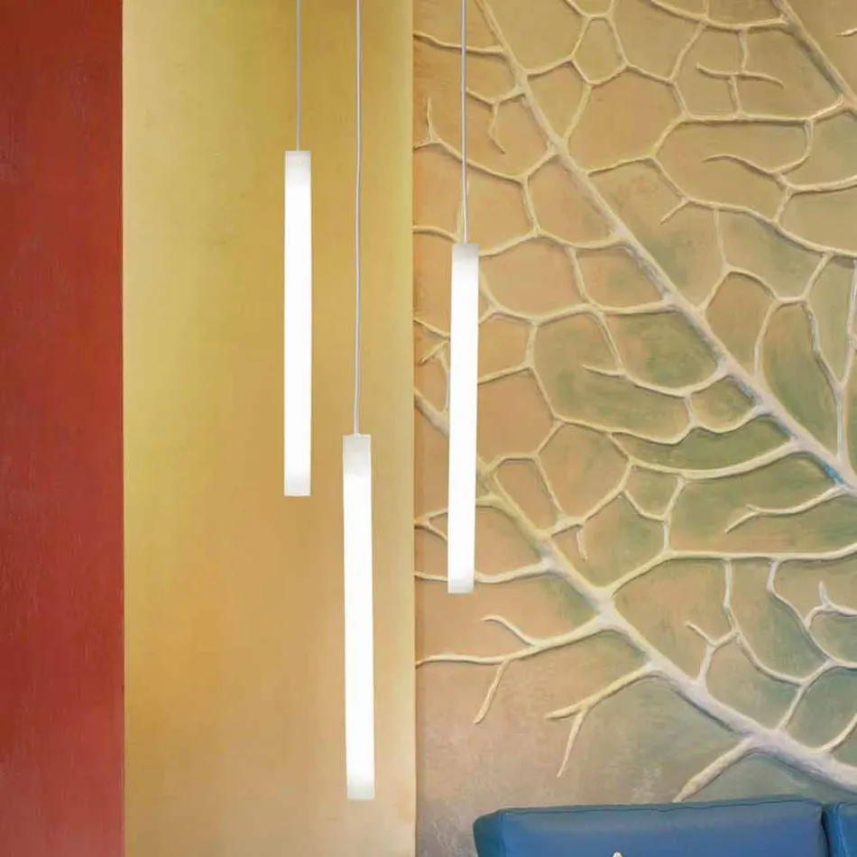 Lâmpada de suspensão de metacrilato Slide Flux Hanging fina made in Italy Viadurini